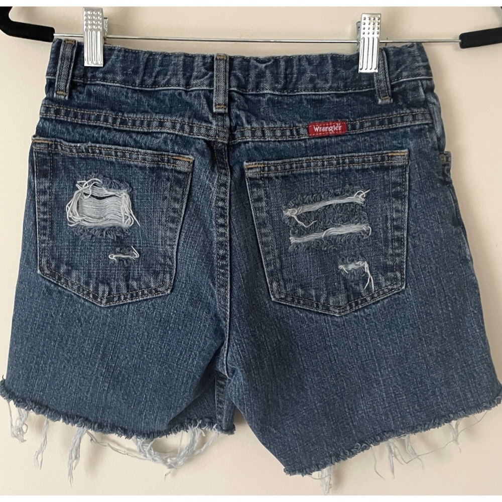 Wrangler Distressed Denim Cut-off Shorts, Size 14